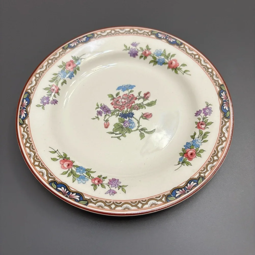 JG MEAKIN appetiser plates 6” SOL SUN 391413 FLORAL lot of 4 VNTG made England